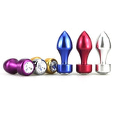 Aluminium Butt Plug With Diamonte Steel Sex Toys